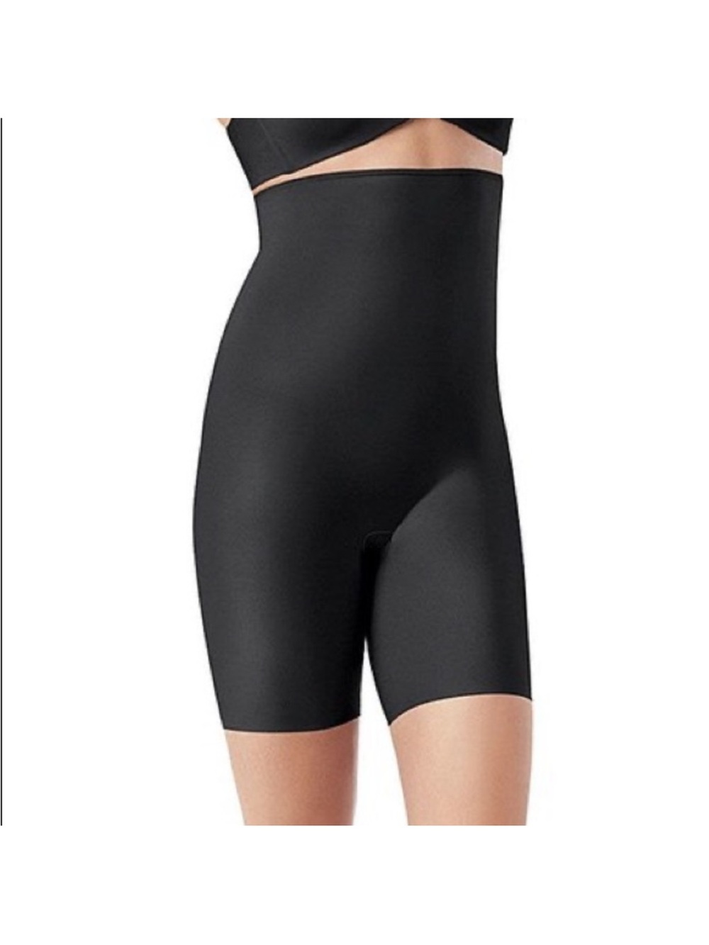 SPANX Simplicity High Rise Mid Thigh Shorts Black 1X